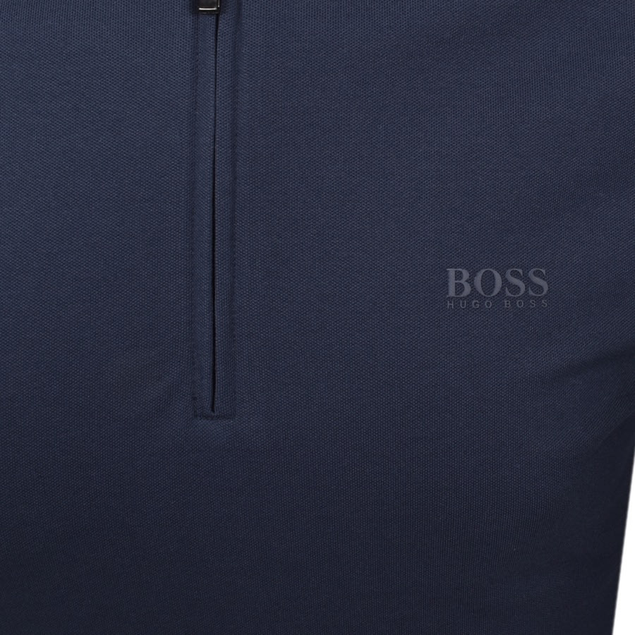Alternative Image for ProductBOSS Philix Half Zip Slim Fit Polo T Shirt Navy3